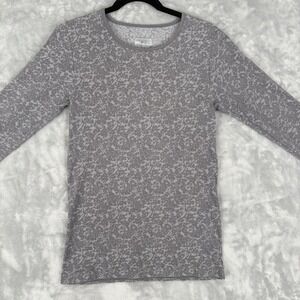 Athleta Grey Pattern Long Sleeve Athletic Top Shirt Women's Medium Style 242851